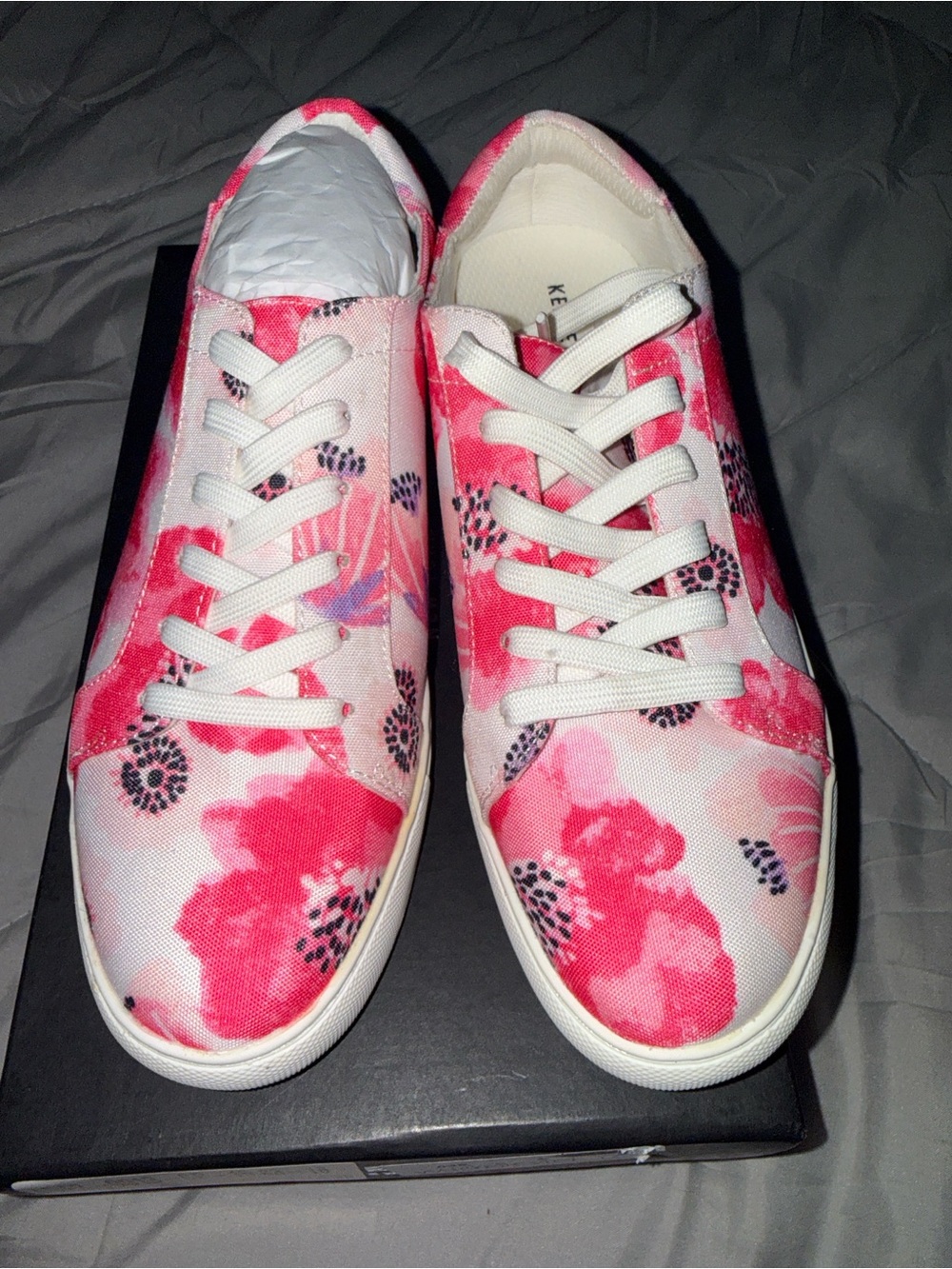 Kenneth Cole Women’s Pink Floral Canvas Sneakers